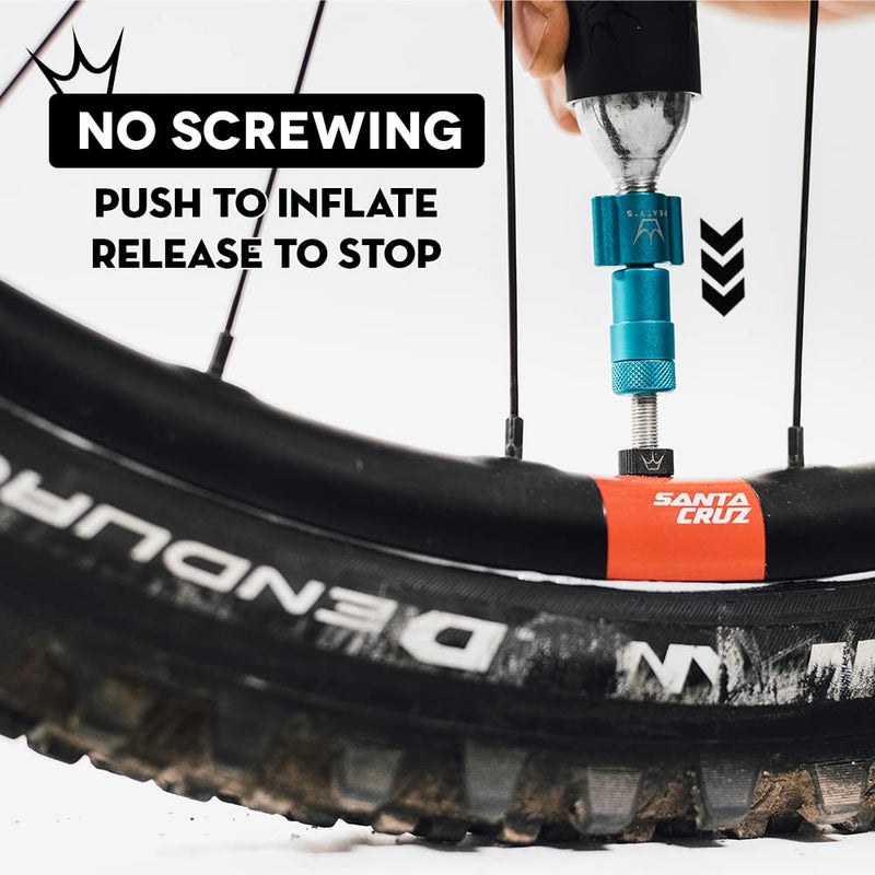 Chargez l&#39;image dans la visionneuse de la galerie, Peaty&#39;s Holeshot CO2 Tire Inflator Kit, MTB 25g, Emerald - RACKTRENDZ
