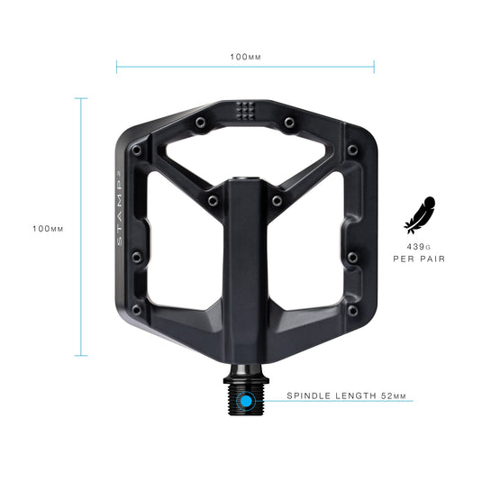 PÉDALE CRANKBRO STAMP 2 SM BLK