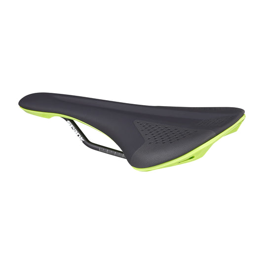 Spank Spike 160 Unisex Adult MTB Saddle (Black Green), Bicycle Seat for Men Women, Bicycle Saddle, Waterproof Seat with Ergonomic Zone Concept - RACKTRENDZ