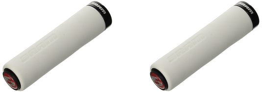 SRAM Locking Foam Grips with Single Black Clamp and End Plugs, 129mm, White - RACKTRENDZ