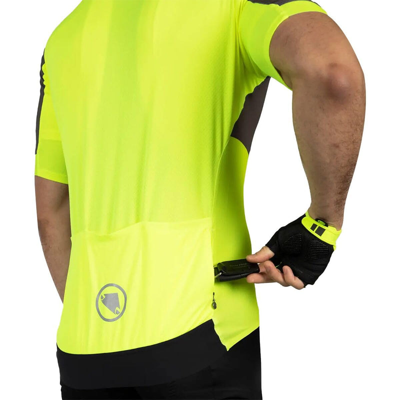 Chargez l&#39;image dans la visionneuse de la galerie, Endura Men&#39;s FS260 Print Short Sleeve Road Cycling Jersey Hi-Viz Yellow, XX-Large - RACKTRENDZ
