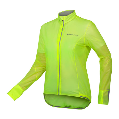 Endura Women's FS260-Pro Adrenaline Race Cape II - Lightweight, Waterproof & Breathable Cycle Shell Hi-Viz Yellow, Small - RACKTRENDZ