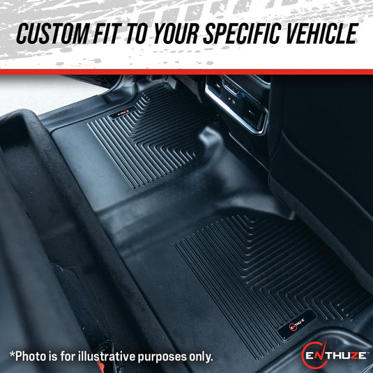 Enthuze Floor Liners for 2018-2025 Jeep Wrangler JL 4-Door