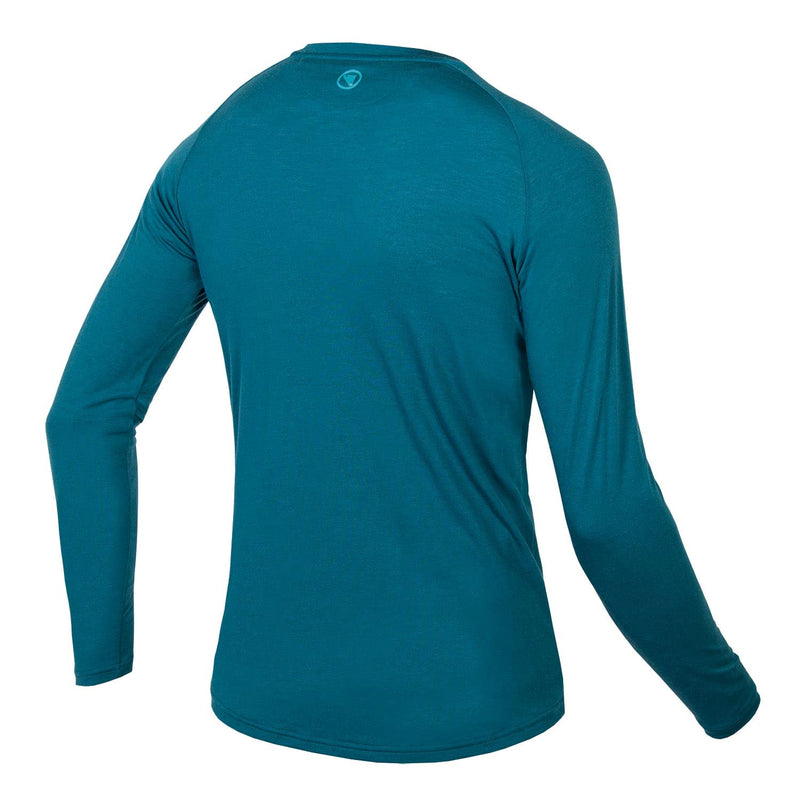 Chargez l&#39;image dans la visionneuse de la galerie, Endura BaaBaa Blend Long Sleeve Cycling Men&#39;s Baselayer Blueberry, X-Large - RACKTRENDZ
