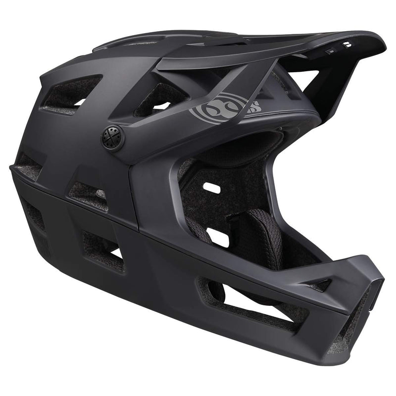 Load image into Gallery viewer, IXS Trigger FF MIPS Black Helmet (Small: 49-54cm), 360° Inmould Shell, Adjustable Straps, Magnetic Closure, Goggle Compatible Visor, ASTM for DH on Frontal Impact - RACKTRENDZ
