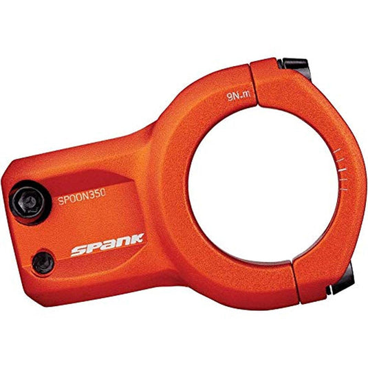 Spank Spoon 350 Stem,Orange,45mm Chamfered bar clamp, Ultra-Short Stack Height, Bicycle Stem, Ideal for ASTM 5, All Mountain, Enduro, Trail, Free Ride, DJ, E-Bike - RACKTRENDZ