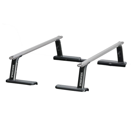 Yakima Outpost HD (tours uniquement) Support de plate-forme de camion en aluminium robuste et fixe de hauteur moyenne avec points d'arrimage et fixations à fente en T, noir