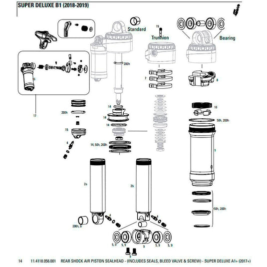 RockShox Unisex_Adult Rock Shox Accessorio Fixed Piston Assembly Super Deluxe Accessory, Black, One Size - RACKTRENDZ