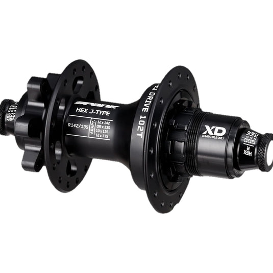 Spank Hex 135/142x12mm Sram XD, 102T, 32H Adult Unisex Rear Hub, Black - RACKTRENDZ