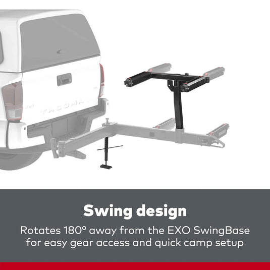 Base du système EXO de deuxième niveau Yakima EXO TopShelf – Double rangement d'attelage avec conception à accès facile, polyvalente, sécurisée et prête pour l'aventure