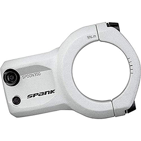 Spank Spoon 350 Stem,Raw Silver,45mm Chamfered bar clamp, Ultra-Short Stack Height, Bicycle Stem, Ideal for ASTM 5, All Mountain, Enduro, Trail, Free Ride, DJ, E-Bike - RACKTRENDZ