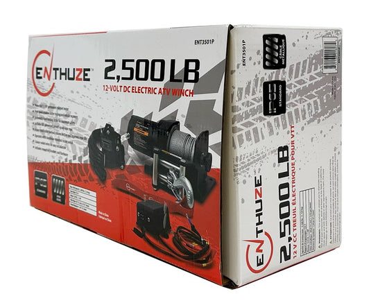 Enthuze 2500 lb ATV Winch with 1.1 HP Motor