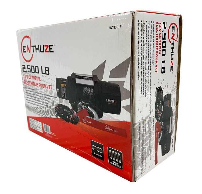 Load image into Gallery viewer, Enthuze 2500 Lb Electric ATV Winch with 12V DC Motor
