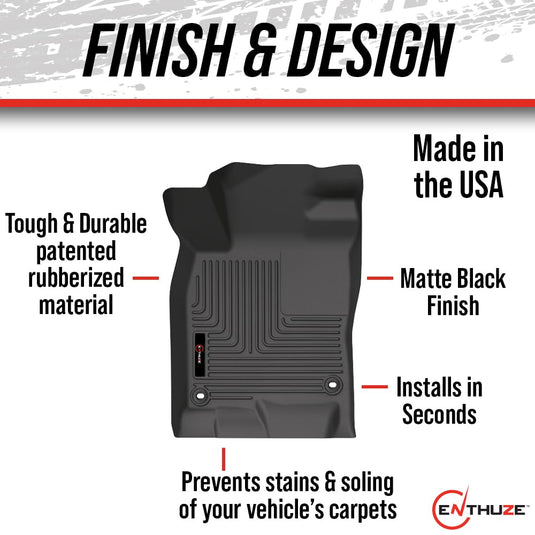 Enthuze Custom Floor Liners for 2022-2025 Toyota Tundra CrewMax