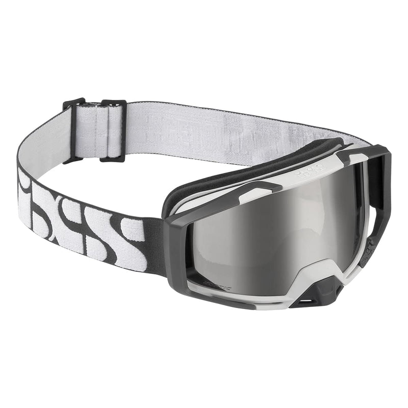 Load image into Gallery viewer, IXS Trigger+ Goggle Trigger White/Silver Low Profile Lens, 45mm Elastic Strap, Unobstructed Pereferal Vision (178°x78°), 3ply Foam for Increased Comfort, iXS Roll-Off/Tear-Off Compatibility - RACKTRENDZ
