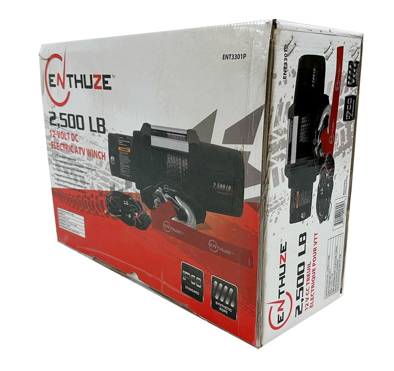 Load image into Gallery viewer, Enthuze 2500 Lb Electric ATV Winch with 12V DC Motor
