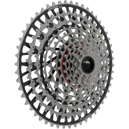 SRAM, XS-1297 XX Eagle T-Type, Cassette, Silver/Black, Speed: 12, 10-52T - RACKTRENDZ