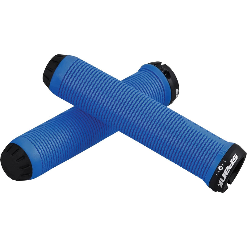 Load image into Gallery viewer, Spank Spike Grip 30 MM Bike Grips (Blue), Bicycle Handle Bar, Comfortable Non-Slip Bike Handle Grips, Bicycle Handlebar Grips, Soft Non-Slip-Rubber Hand Grip Comfortable Ergonomic - RACKTRENDZ
