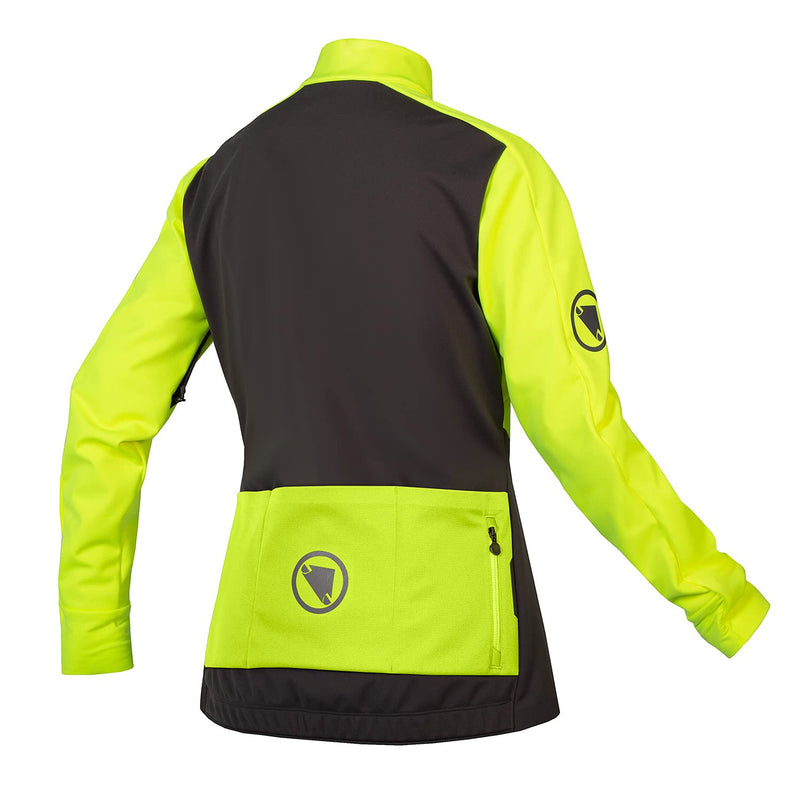 Load image into Gallery viewer, Endura Women&#39;s Windchill Cycling Jacket II - Waterproof Panels &amp; Thermal Protection Hi-Viz Yellow, X-Small - RACKTRENDZ
