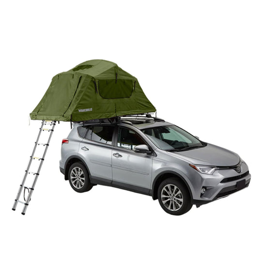 Tente de camping sur le toit Yakima SkyRise Medium en nylon pour 3 personnes avec échelle, vert