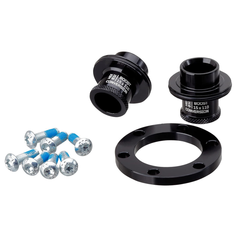 Chargez l&#39;image dans la visionneuse de la galerie, Spank Unisex Adult Hex Boost Front Hub Conversion Kit 15 x 110 Black - RACKTRENDZ
