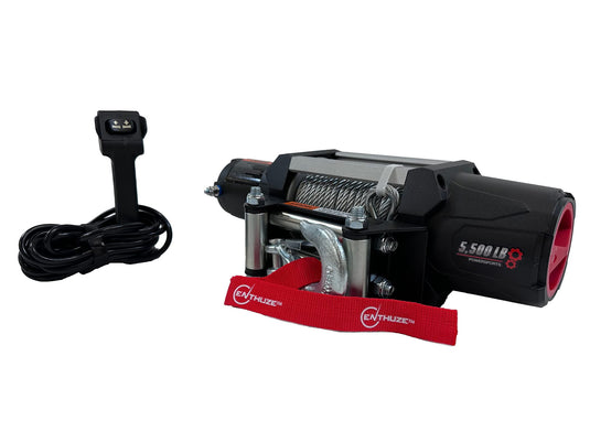 Enthuze 5500 LB 12V DC Winch for Powersports & UTVs