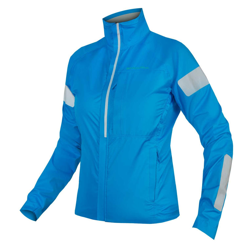 Load image into Gallery viewer, Endura Women&#39;s Urban Luminite Cycling Jacket - Hi-Viz, 2.5-Layer Waterproofing Jacket Hi-Viz Blue, X-Small - RACKTRENDZ
