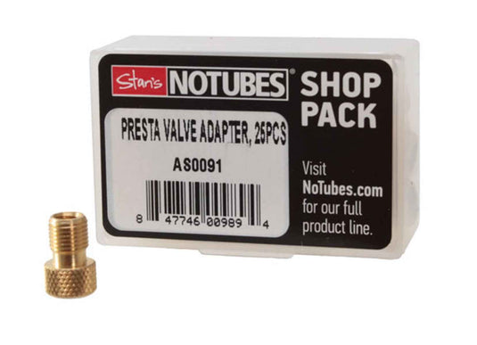 Stan's NoTubes - Brass Presta Valve Adaptor Workshop Pack 25 Pieces - RACKTRENDZ