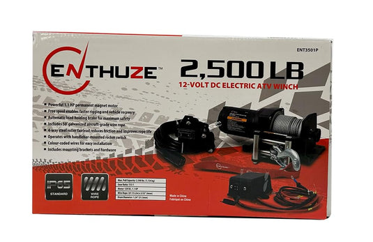 Enthuze 2500 lb ATV Winch with 1.1 HP Motor