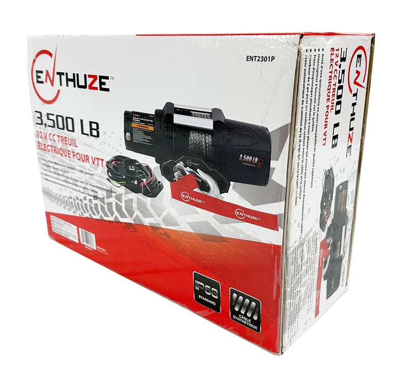 Load image into Gallery viewer, Enthuze 3500 lb Electric Winch for ATVs &amp; Powersports
