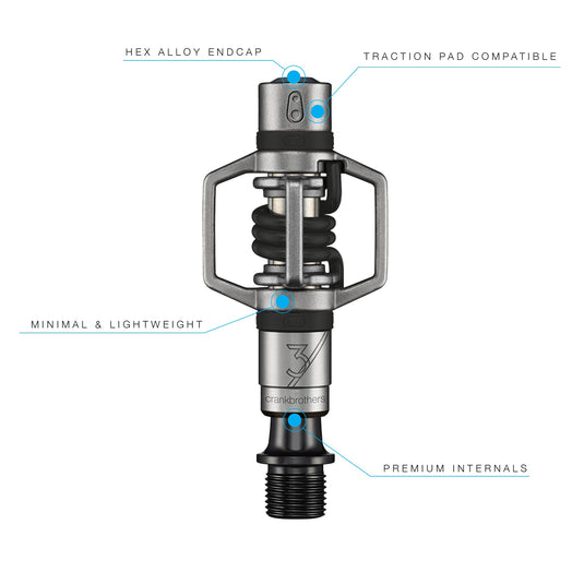 Crank Brothers Eggbeater 3 Clipless MTB Pedals Black/Silver
