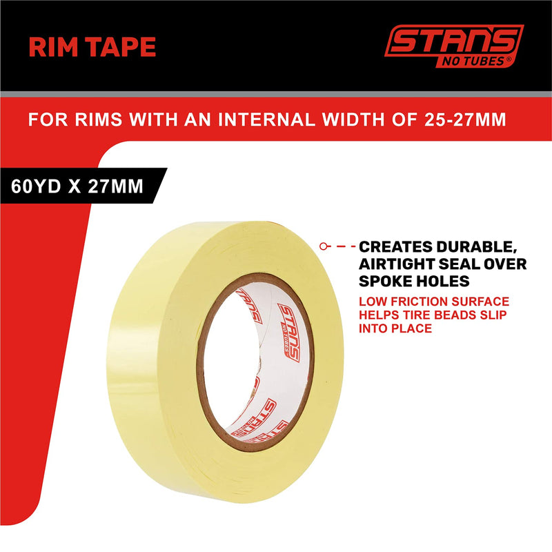 Load image into Gallery viewer, Notubes Rim tape for Stans ZTR rims 60yd x 27 mm, AS0073 wheels, yellow, 55 m - RACKTRENDZ
