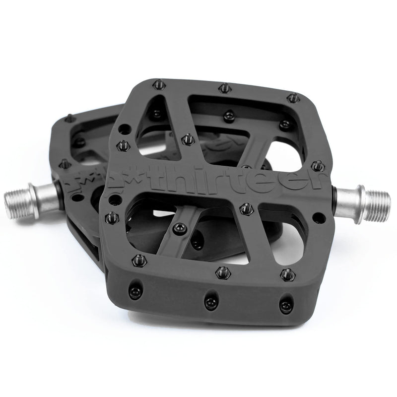 Chargez l&#39;image dans la visionneuse de la galerie, e*Thirteen Components Base Flat Pedals Black, Set - RACKTRENDZ
