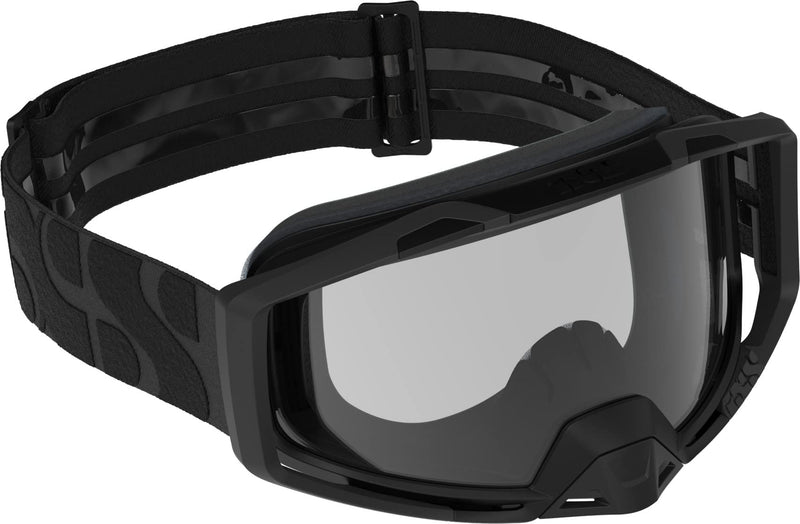Load image into Gallery viewer, IXS Hack Goggle Trigger Racing Clear Black/Mirror Clear One Size, 45mm Elastic Strap, Unobstructed Pereferal Vision (178°x78°), 3ply Foam for Increased Comfort, Roll-Off/Tear-Off Compatibility - RACKTRENDZ
