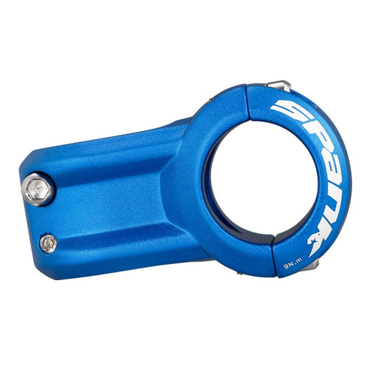 Spank Spoon 2 Freeride All-Mountain Enduro MTB Bicycle Stem (Blue), Lightweight and Strong Alloy Stem for Mountain Bike, Mountain Bike Stem Short Handlebar, Stem for Most Bicycle, Cycling - RACKTRENDZ