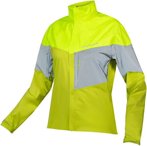 Endura Women's Urban Luminite Cycling Jacket II - Hi-Viz, 2.5-Layer Waterproofing Jacket Hi-Viz Yellow, Large - RACKTRENDZ