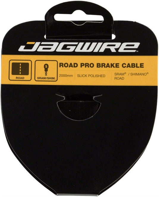 Jagwire Câble de Frein Route-Pro Polished INOX-1.5X2000mm-SRAM/Shimano 96PS2000 Mixte Adulte, Gris - RACKTRENDZ