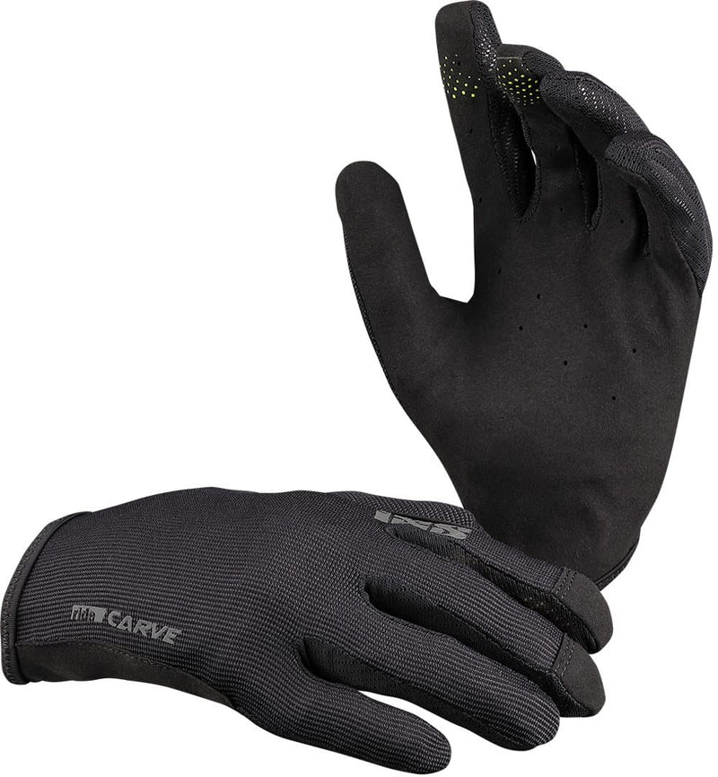 Chargez l&#39;image dans la visionneuse de la galerie, IXS Unisex Carve Gloves - Silicone Grippers and Slip on Design with Touchscreen/Biking/Hiking Compatible (Black/Medium) - RACKTRENDZ
