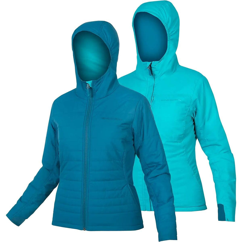 Load image into Gallery viewer, Endura Women&#39;s Hummvee FlipJak Cycling Jacket - Reversible &amp; Lightweight Jacket Pacific Blue, X-Small - RACKTRENDZ
