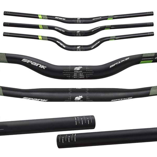 Spank Spike 800 Vibrocore Bicycle Handlebar, Mountain Bike Handlebar, Aluminium Alloy Handlebars,30R(Black Green) - RACKTRENDZ