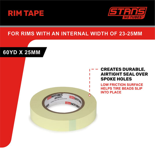 Stans NoTubes Rim Tape 60yd x 25mm 60yd - RACKTRENDZ