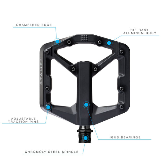 PÉDALE CRANKBRO STAMP 2 SM BLK