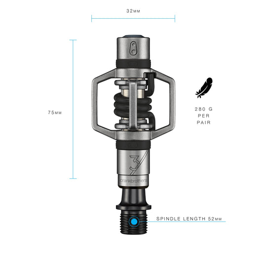 Crank Brothers Eggbeater 3 Clipless MTB Pedals Black/Silver