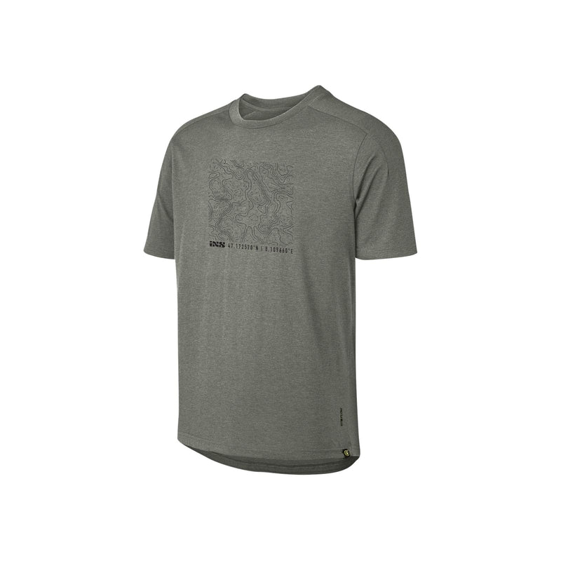 Chargez l&#39;image dans la visionneuse de la galerie, IXS Flow Tech Graphic Tee Contour Breathable Made of PET Fiber 95% Polyester, 5% Elastane (Small - Graphite) - RACKTRENDZ
