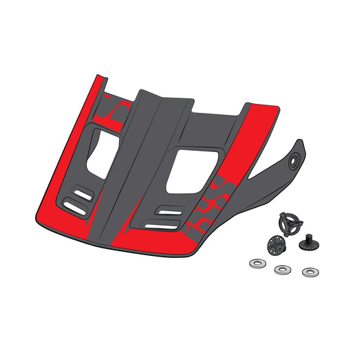 IXS Replacement Visor for Xact Evo Helmet Red Grey 470-510-9908 - RACKTRENDZ