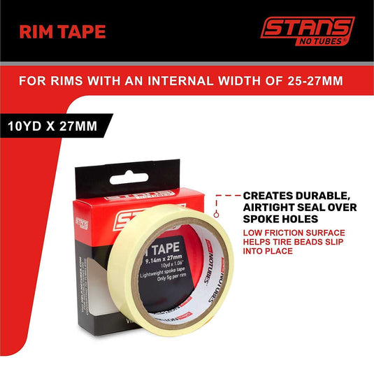 Stan's NoTubes 27-Millimeter Rim Tape for Rim Interior, 10 Yards x 27 MM - RACKTRENDZ