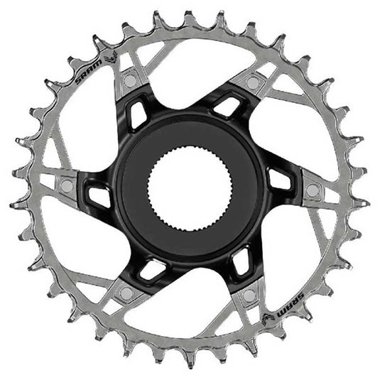 SRAM, XX Eagle T-Type DM E-MTB Steps, Chainring, Teeth: 36, Speed: 12, BCD: Direct Mount, Aluminum/Steel, Black - RACKTRENDZ