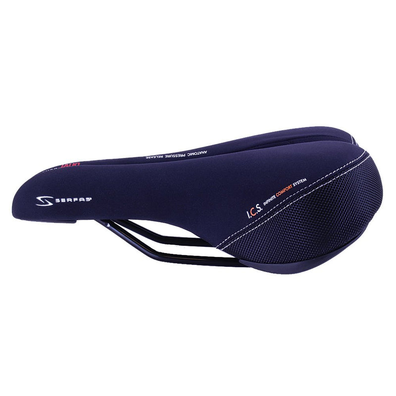 Chargez l&#39;image dans la visionneuse de la galerie, Serfas Dual Density Men&#39;s Bicycle Saddle with Cutout - RACKTRENDZ
