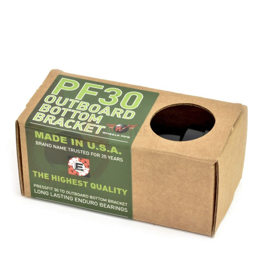 Wheels Manufacturing Press Fit 30 to Outboard Bottom Bracket with Angular Contact Bearings, Black, Shimano 24mm Spindle - RACKTRENDZ