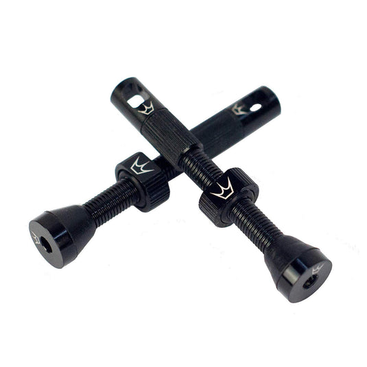 Peaty's Tubeless Valves Black - Bike Tyre Valve Pairs (60mm) - RACKTRENDZ